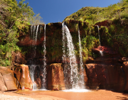 Third waterfall in La Cueva