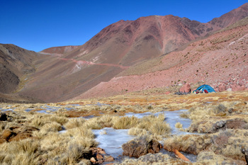 Camping at 14500 feet