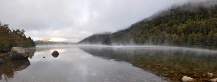 Mist over Lake Hermoso Mist over Lake Hermoso