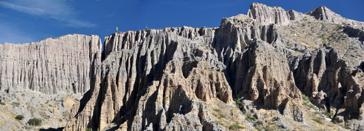 Eroded wall